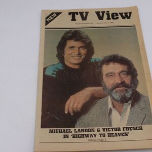TV View Vintage TV Guide Rockford Illinois Michael Landon Victor French